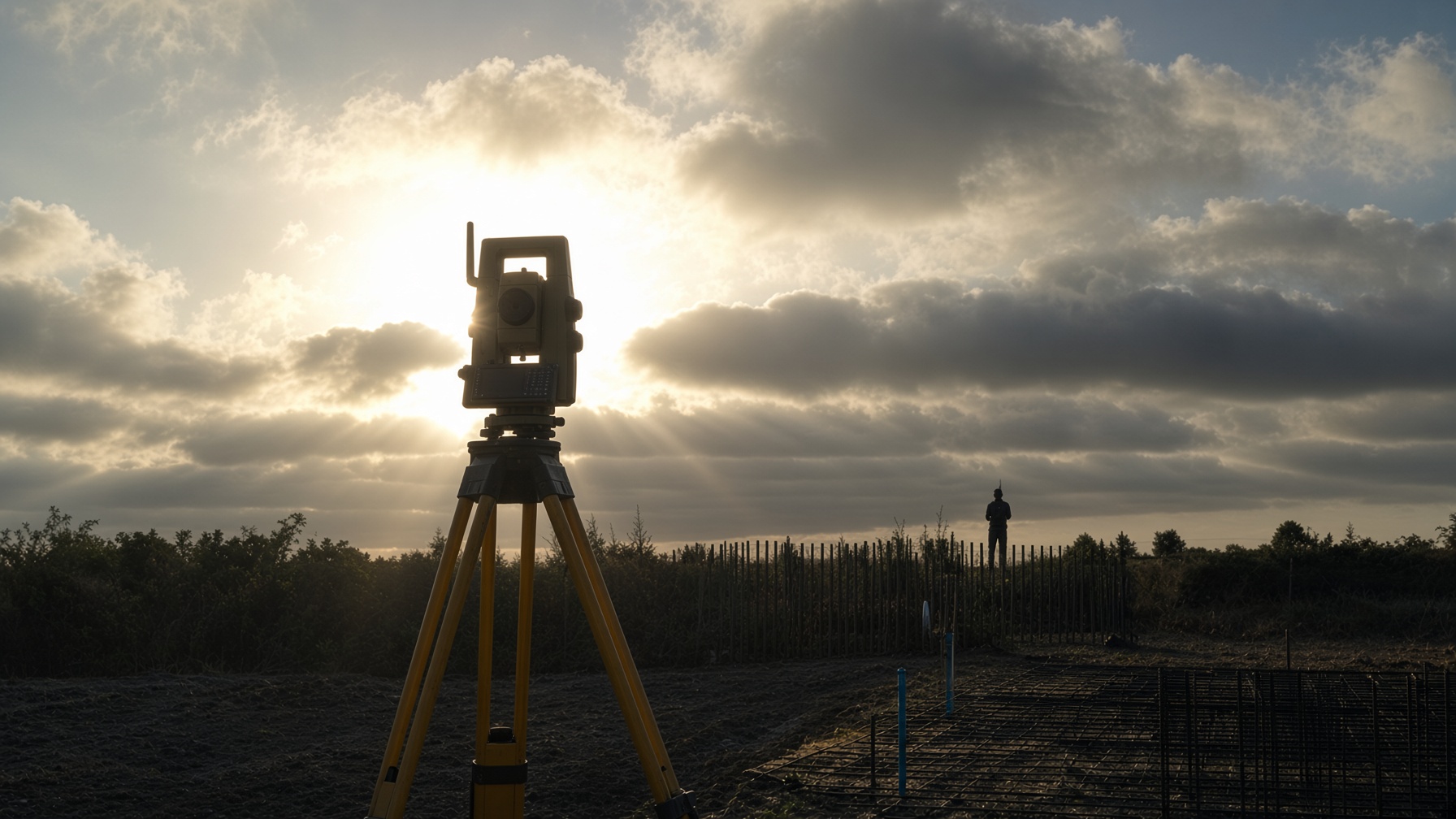 Field work at dusk in Chester County, Pennsylvania
